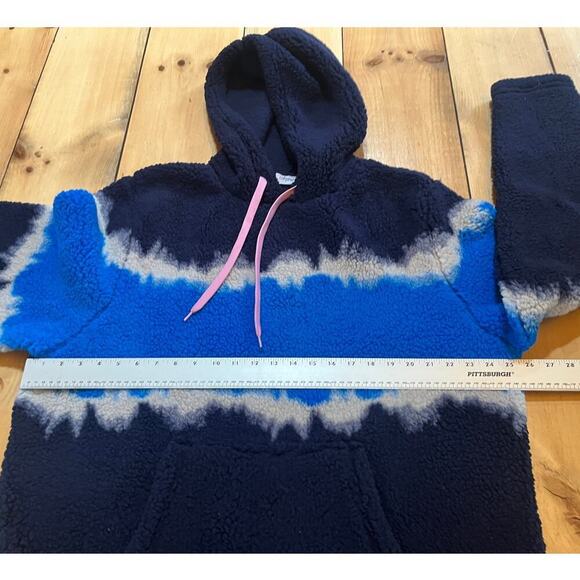Crown & Ivy Cabana Womens sherpa pull over. Hooded. Blue. Soft Fluffy. XL - Picture 5 of 7